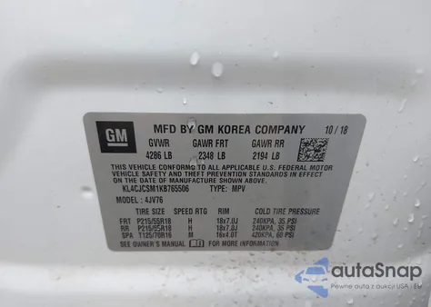 2019 Buick Encore Fwd Essence from USA, damaged, VIN KL4CJCSM1KB765506